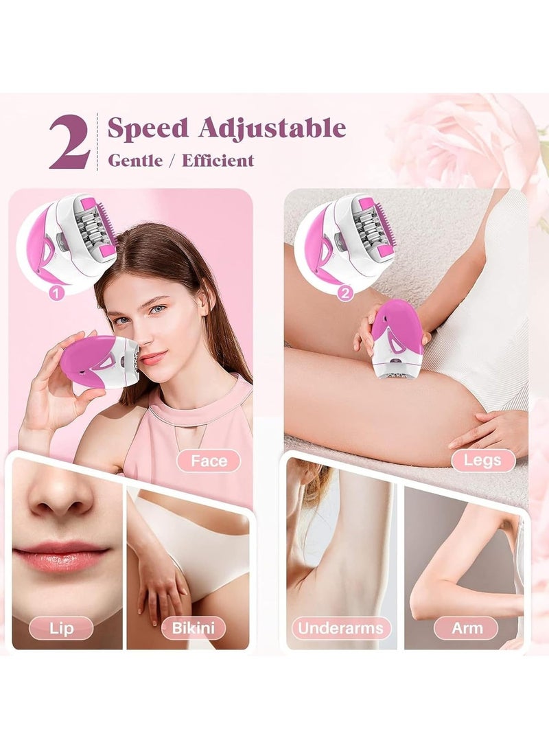 Keda Shaver for Ladies Compact Epilator Smooth Glide Epilator Facial Hair Remover with 2 Speed & LED Light for Underarms, Legs, Arms, Bikini - Image 2